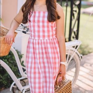 J by J.Crew Pink/Coral Gingham Dress